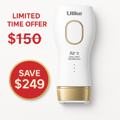 Ulike Air 10 IPL Hair Removal Device - Advanced Dual Light Technology with Ice Cooling