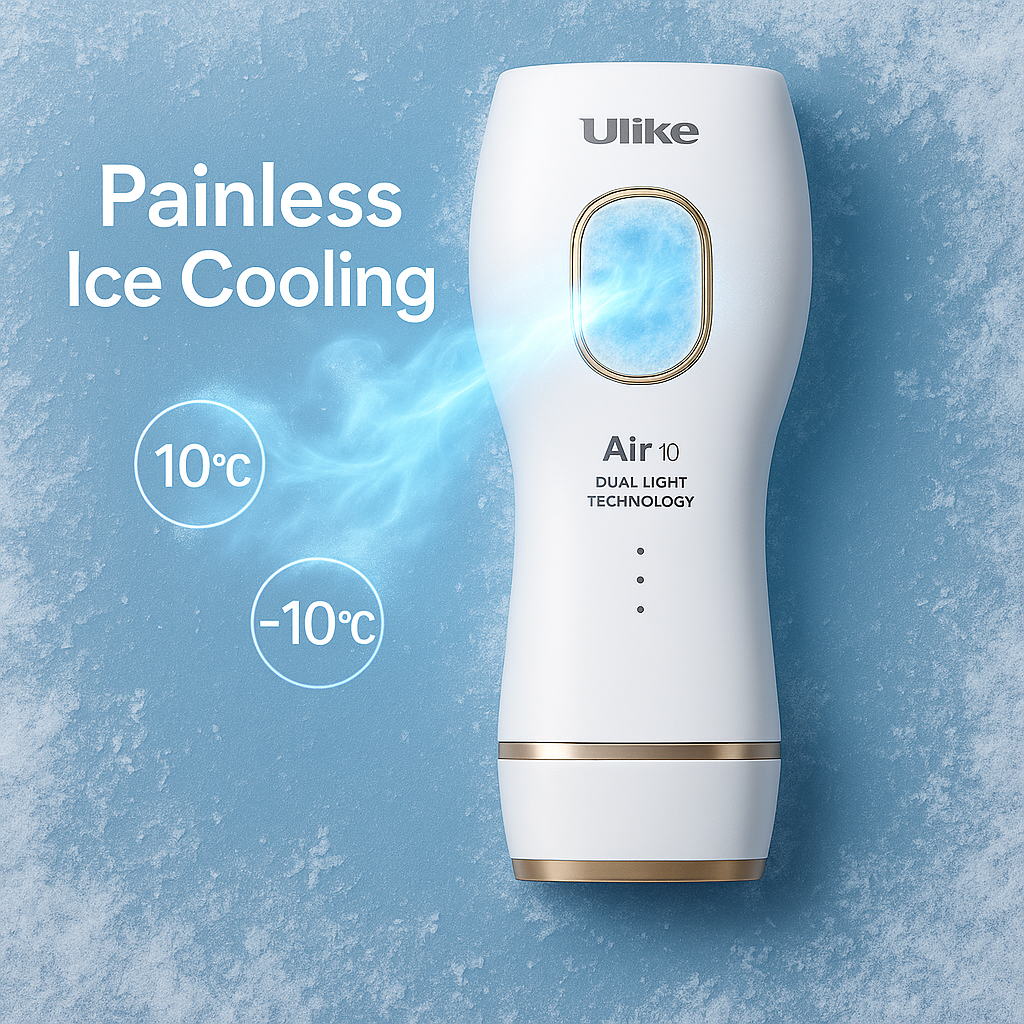 Ulike Air 10 IPL Hair Removal Device - Advanced Dual Light Technology with Ice Cooling