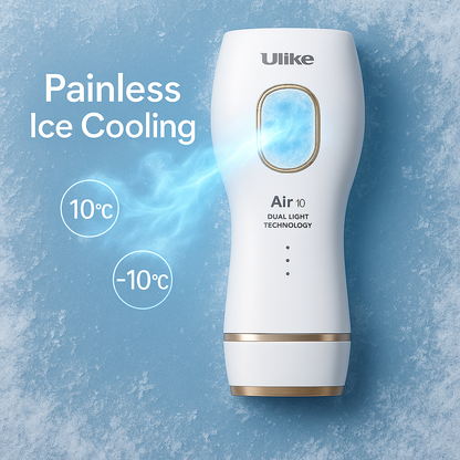 Ulike Air 10 IPL Hair Removal Device - Advanced Dual Light Technology with Ice Cooling