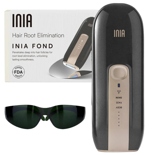 Laser Hair Removal Device for Women and Men INIA Fond Hair Remover with Long-Lasting in Hair Reduction for Body&Face Safe at-home Results for Armpits Bikini and Legs